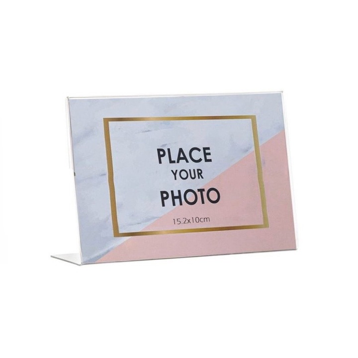 Rama foto transparenta, de birou, 15.2x10 cm