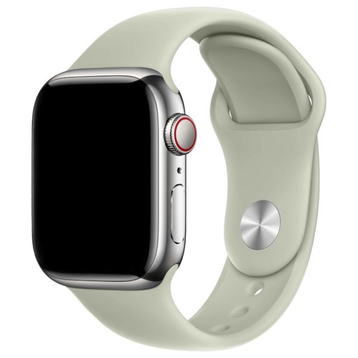 Силиконова каишка, съвместима с Apple Watch 2/3/4/5/6/7/8/9/10 42mm/SE, 38/40/41/42mm S/M, Concrete