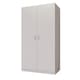 Dulap in 2 Usi Mixt cu Bara si 5 Rafturi Depozitare 200x100x50 cm, Culoare Alba, PAL de 18mm