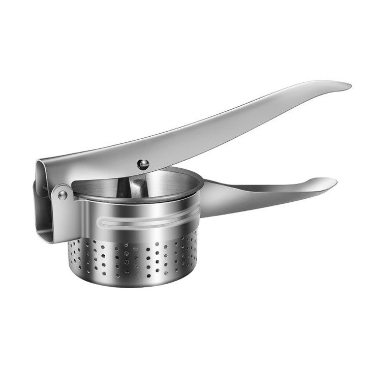 Ръчна сокоизстисквачка за плодове от неръждаема стомана, Hggzeg, Ергономичен дизайн, Лесна за почистване, За портокали, лимони, ябълки, различни плодове и зеленчуци, Сребърна