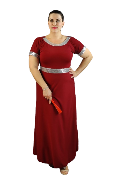 Rochie eleganta de ocazie cu paiete, Visiniu