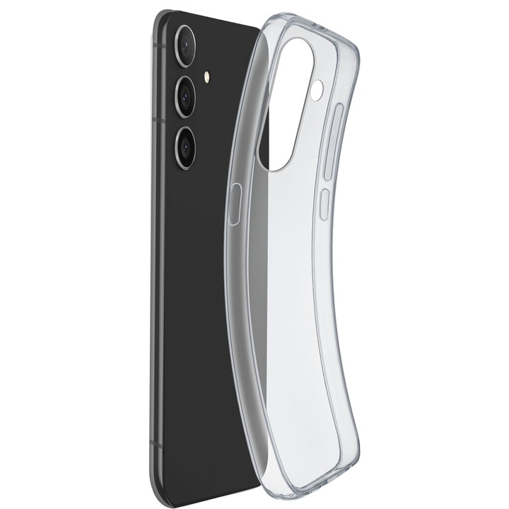 Husa de protectie Cover Cellularline Silicon Fine pentru Samsung Galaxy S24 Plus, Transparent