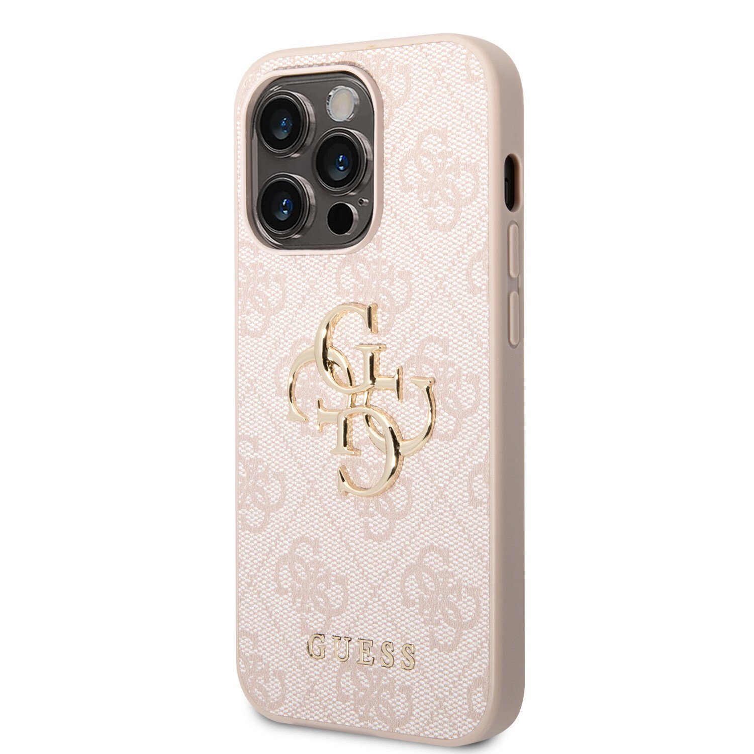 Husa de protectie Cover Guess PU 4G Metal Logo pentru iPhone 15 Pro Max, Pink