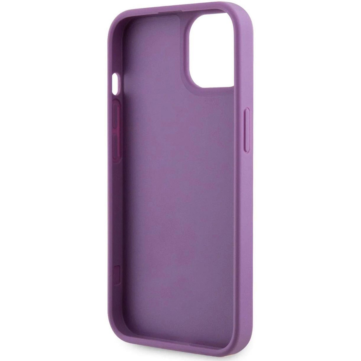 Husa de protectie Cover Guess Rhinestones Triangle Metal Logo pentru iPhone 15, Purple