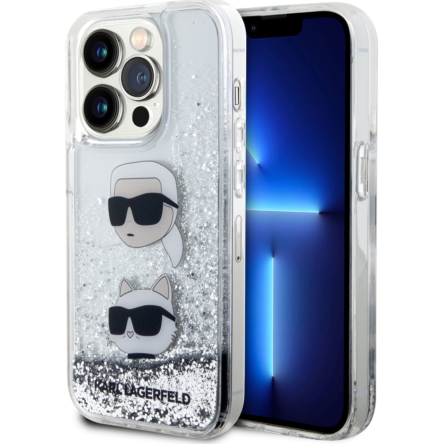 Husa de protectie Cover Karl Lagerfeld Liquid Glitter Karl and