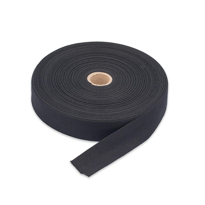 Banda de bumbac ARIADNA 30mm/50m neagra