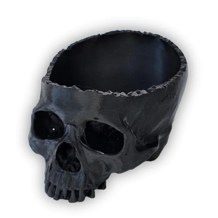 Bol Decorativ Craniu, Skull Bowl, negru