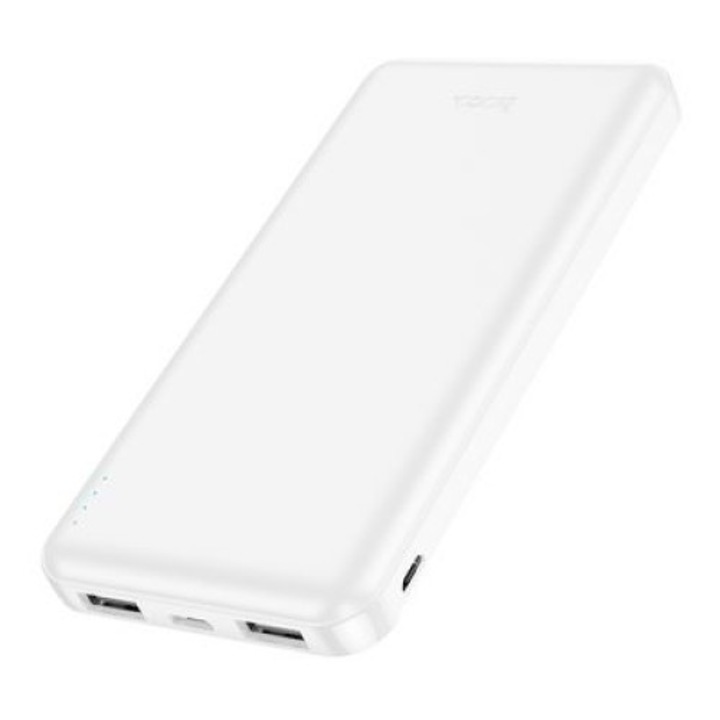 Baterie Externa Ultra-Thin, 10000 mAh, LED, Hoco J100, Alb