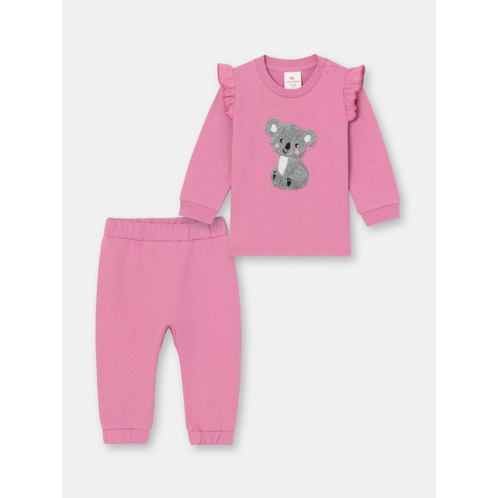 Set tricou/pantaloni copii, Cherubino, Bumbac, Roz, 92cm