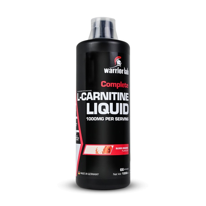 Lichid L-Carnitina complet, Warriorlab, 1000 ml, Portocala rosie