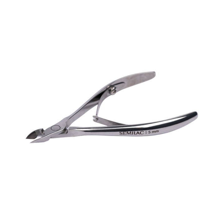 Cleste pentru manichiura, Semilac, Inox, 115 mm, Argintiu