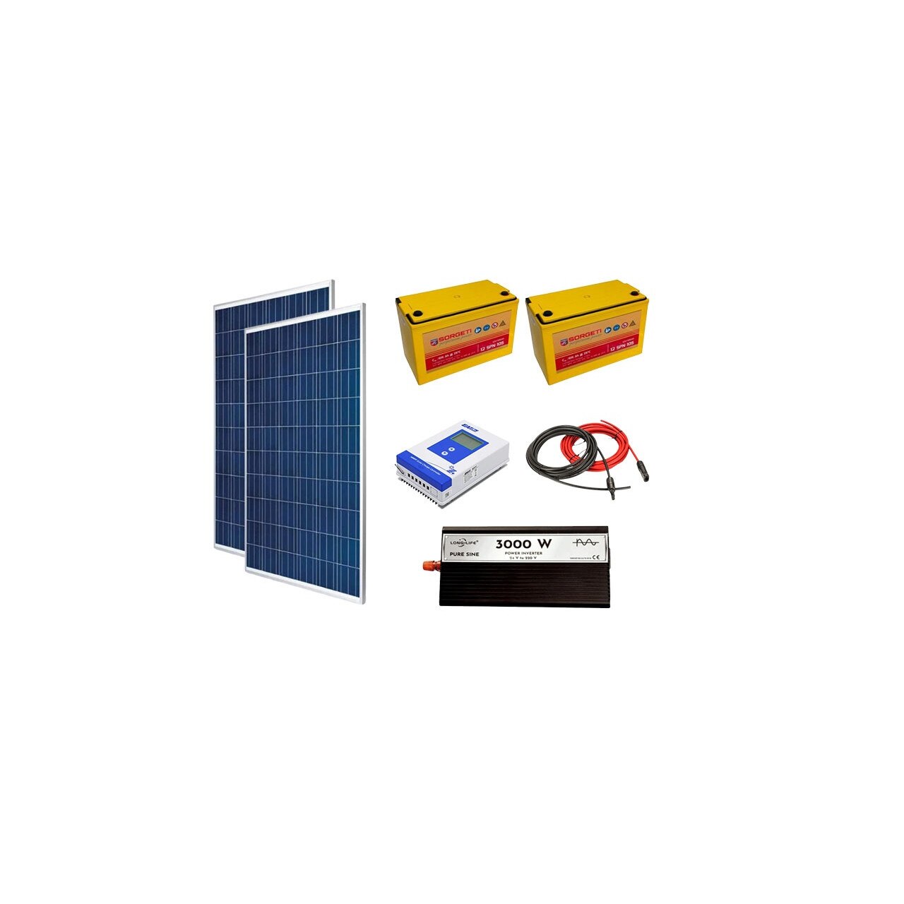 KIT SOLARE BASE 560W 12V – MODULO FOTOVOLTAICO 560W E REGOLATORE 40A MPPT -  Solar Energy Point