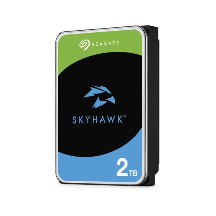 Хард диск Seagate SkyHawk ST2000VX017 - Hard drive - 2 TB - internal - 3.5" - SATA 6Gb/s - buffer: 256 MB - with 3 years Seagate Rescue Data Recovery ST2000VX017