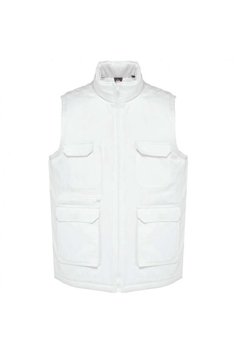 Vesta unisex, matlasata cu buzunare multiple WK607, Alb, XL