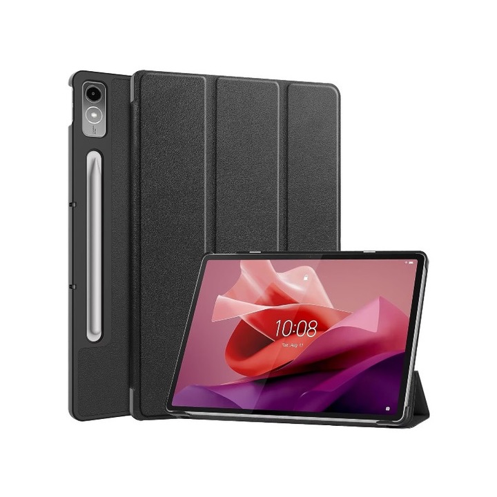 Husa DDOLI ® pentru tableta Lenovo Tab P12, 12.7 inch, Negru