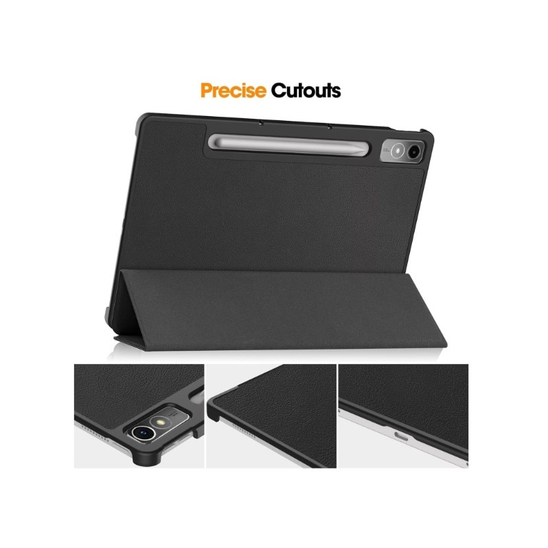 Husa DDOLI ® pentru tableta Lenovo Tab P12, 12.7 inch, Negru