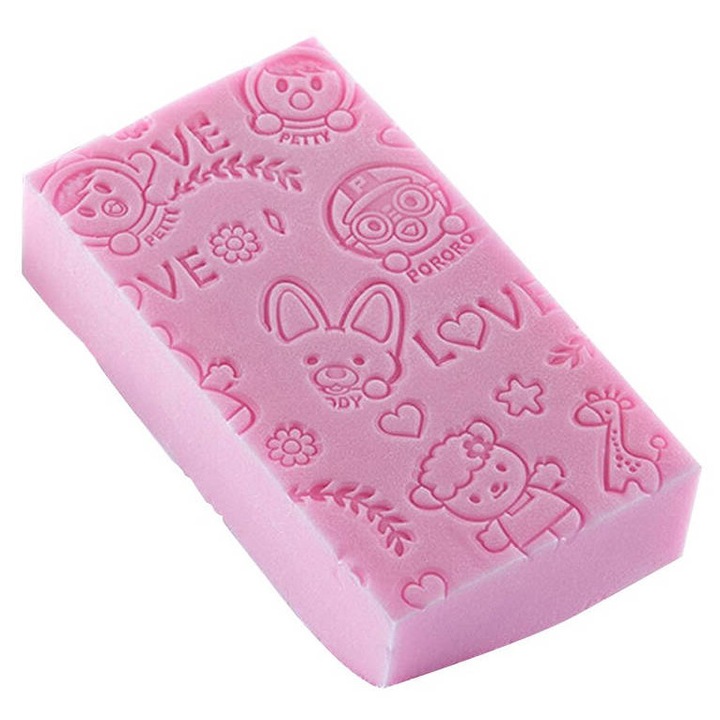 Burete magic de baie exfoliant, roz - eMAG.ro