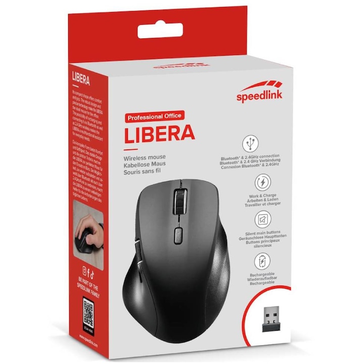 Mouse Speedlink Libera Rechargeable & Vezeték Nélküli Blueetooth Black PC