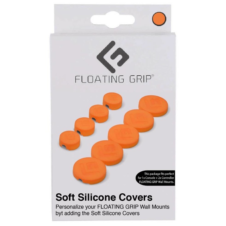 Protectie Silicon Floating Grip Wall Mount Portocaliu - Playstation 5