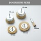 Set 5 perii de sarma pentru bormasina GIDA-CRIS GC244, utilizate pentru slefuirea si curatarea suprafetelor