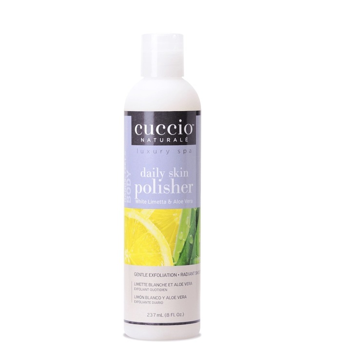 Exfoliant fin Cuccio Daily Skin Polisher, White Limetta & Aloe Vera, Cuccio, 237 ml
