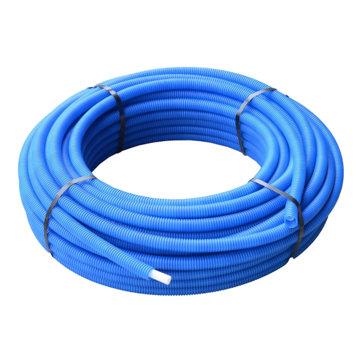 Teava Pex izolat in Copex Albastru, cu bariera de Oxigen, D 16, 50m/colac, Valrom