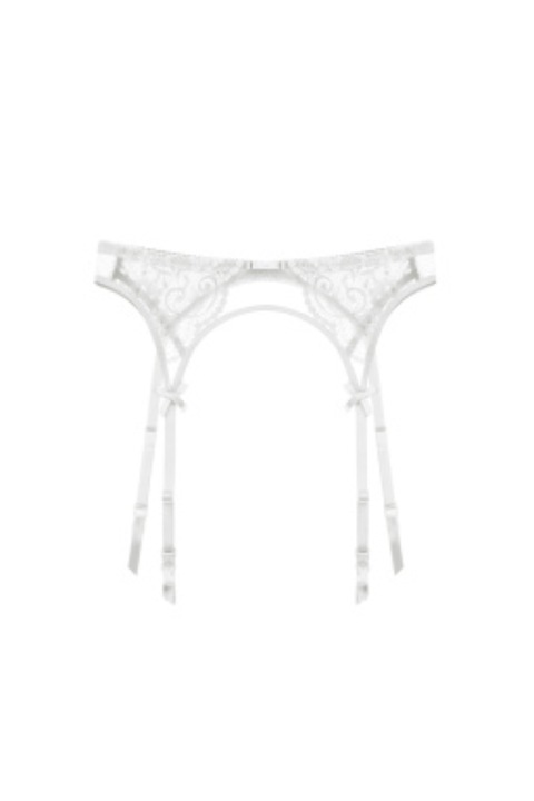 Дамски жартиери, WildFashion, Полиестер, 1527, Бял, L-XL