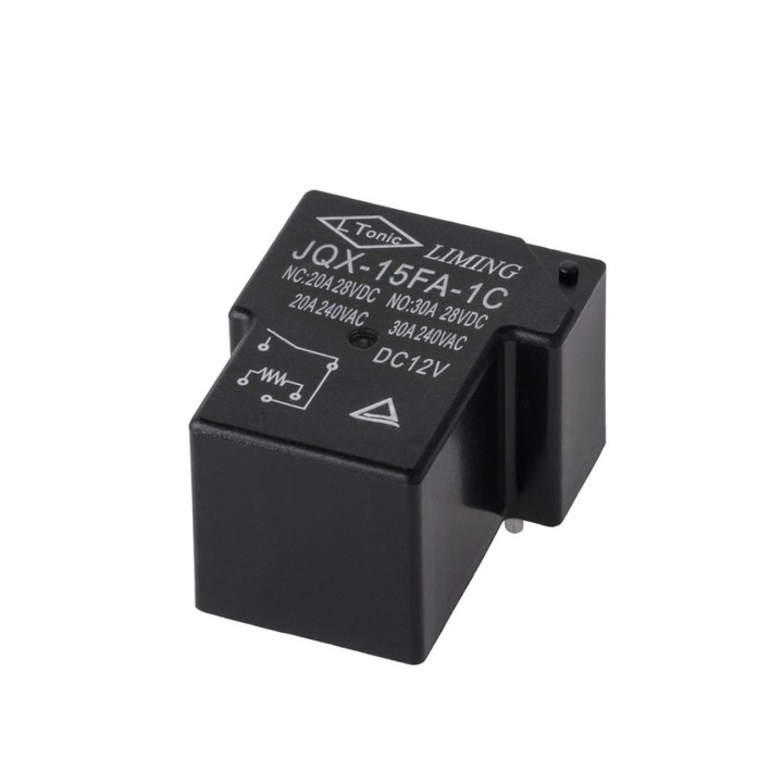 Реле, 30A, 12V, Черен