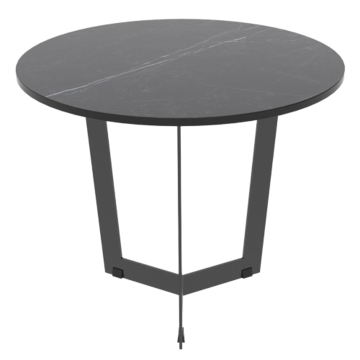 Маса за кафе, кръгла, черна, 50 х 50 х 43 см, 1C