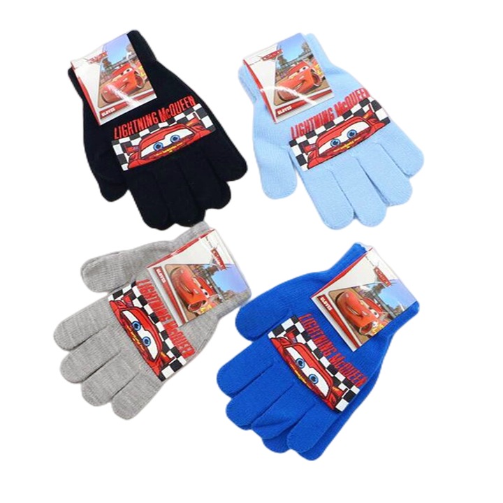 Set 2 perechi de manusi pentru copii, cu Lightning McQueen, HM4161, mixt, 3-8 ani