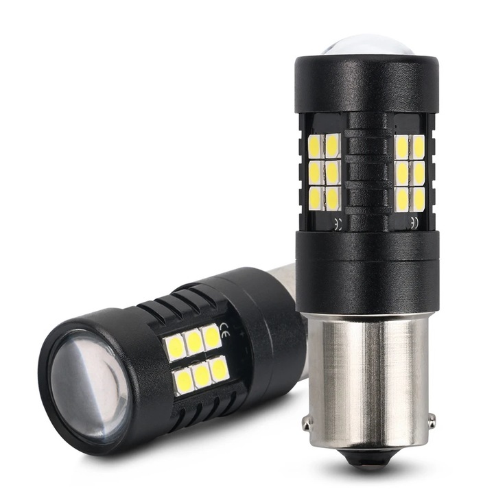 Комплект от 2 съвместими LED крушки P21/5W Orange - eMAG.bg