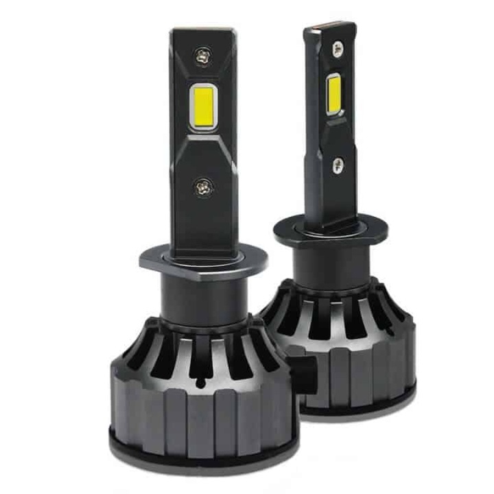 Set 2 Becuri auto led H1 Canbus 120W, V20, lumina alb-rece, 12000 lumeni, fara eroare, BZRSH