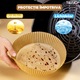 Комплект от 600 бр. хартия за печене за Air Fryer Teno®, фритюрник, за еднократна употреба, 20x16x4.5 см, кръгла, кафява