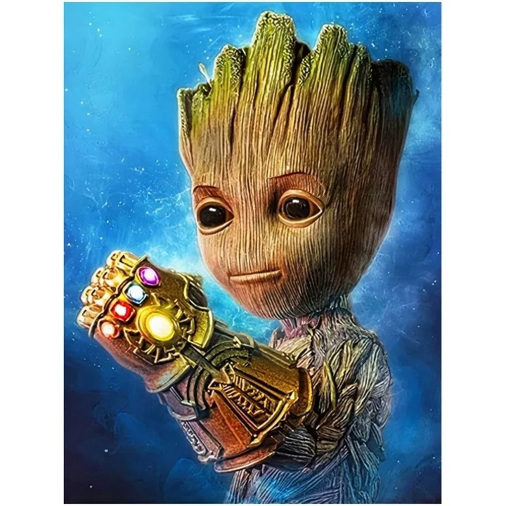 Broderie mozaic de pictura, 40 x 30 cm, Groot