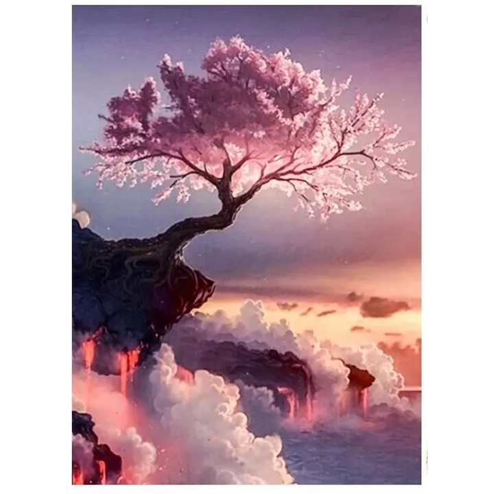 Broderie mozaic de pictura, Natura, 40 x 30 cm