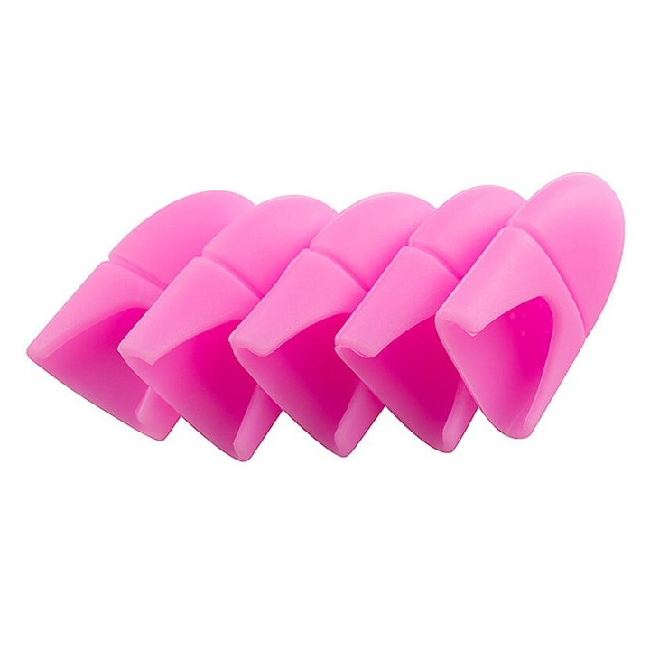 Set 5 cleme pentru indepartare gel, Verk, Silicon, Roz