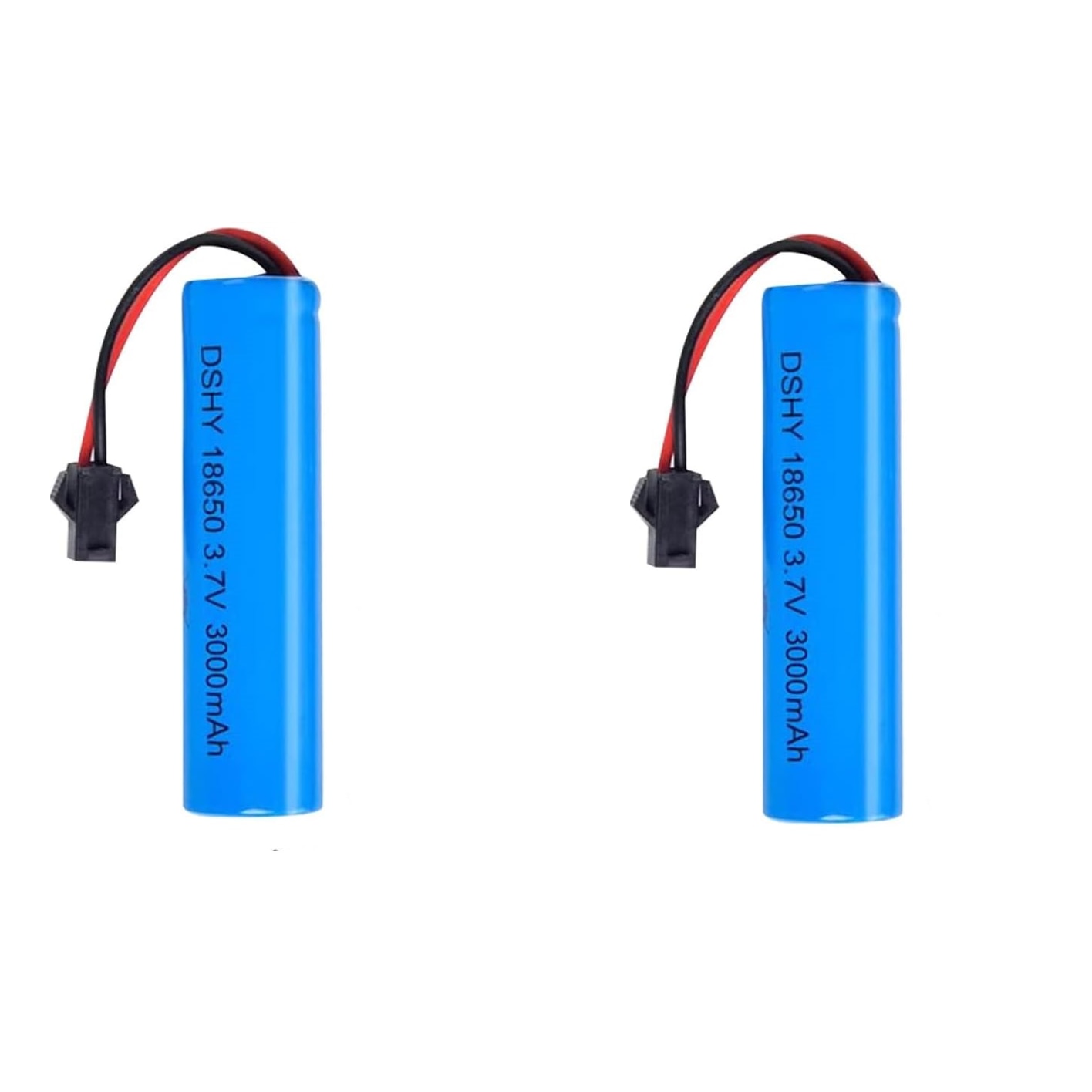 Fytoo 2PCS 3.7V 3000mAh Li-ion Battery SM-2P Plug With...