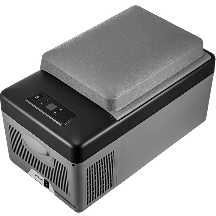 Хладилник за кола, 45W, ABS, Преносим, Компресор, 20L, Сив