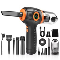 Suflanta aer pentru indepartare praf, Goxawee, M7057, 150000PRM, 3 trepte de viteza, 8500mAH, lanterna LED, Negru/Portocalie