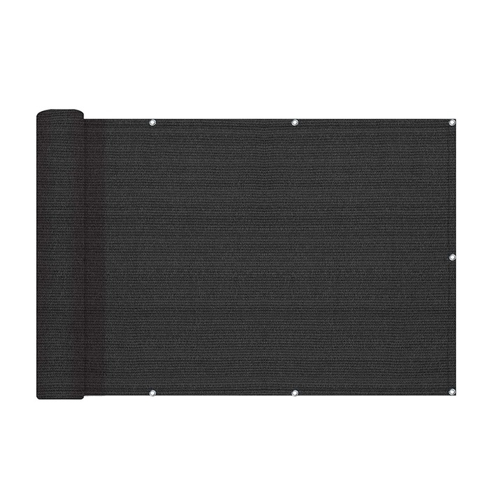 Paravan pentru balcon, terasa John Green, rezistent la intemperii, lungime 5m, inaltime 1m, gradul de umbrire 97%, Polietilena, Gri grafit