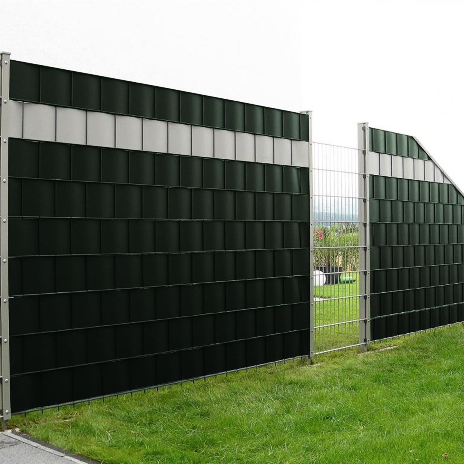 Banda de gard PVC JohnGreen 19cm x 35m verde inchis, pentru ...