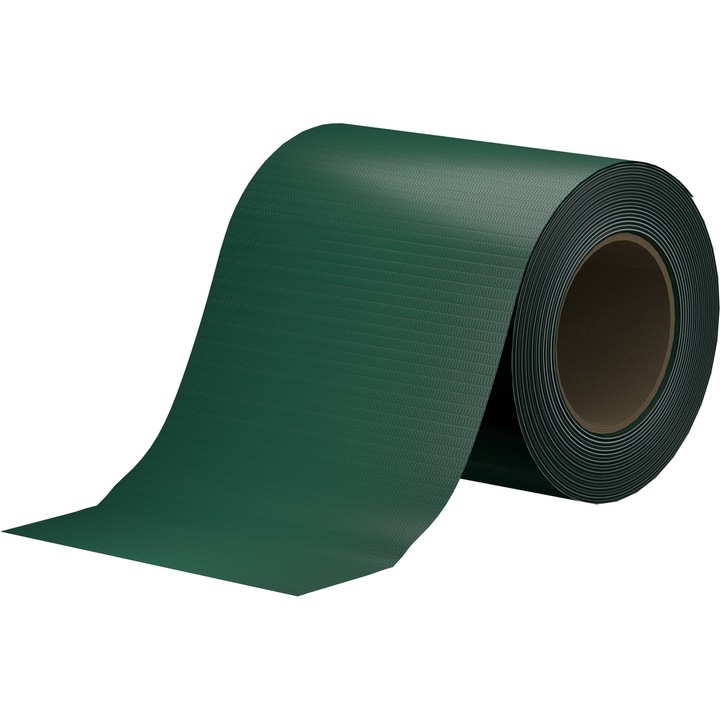 PVC лента за ограда, JohnGreen, 19cm x 35m, тъмнозелена, комплект с 20 щипки