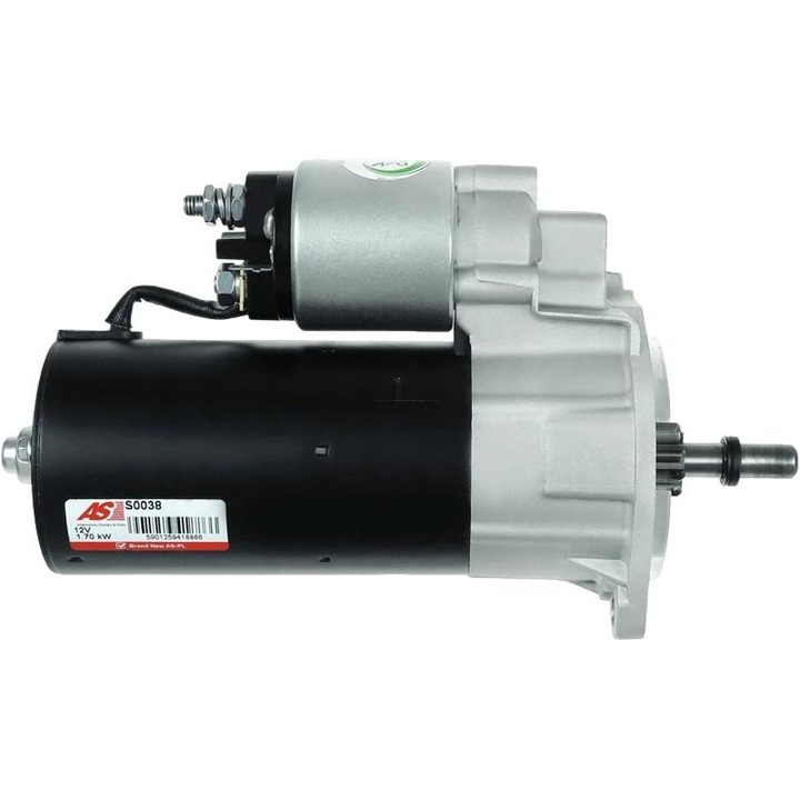 Önindító AS-PL S0038, 1.7kW, 12V, 3 rögzítőlyuk, 82.5x16mm