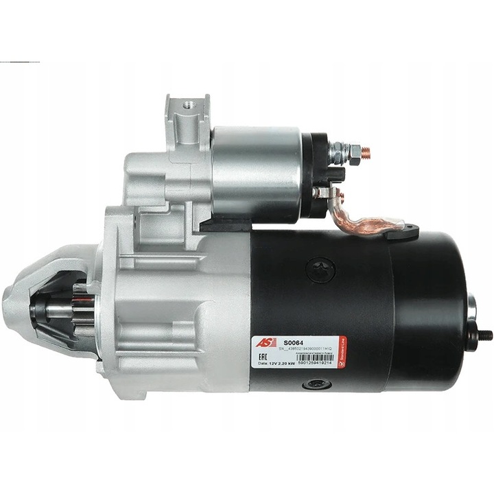 Indító, AS-PL, S0064, 2.2kW, 12V, 3 rögzítési pont, 81x22mm