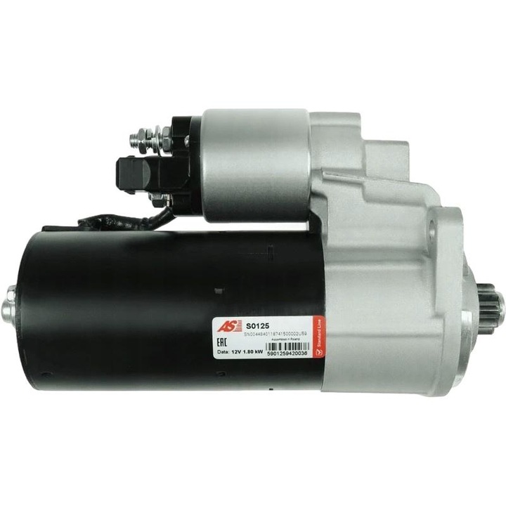 Önindító AS-PL S0125, 1.8kW, 12V, 27x76mm