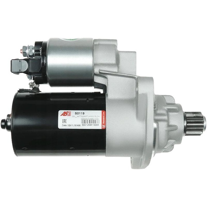 Indító AS-PL S0119, 1.1kW, 12V, 62x76mm, 2 rögzítő furat