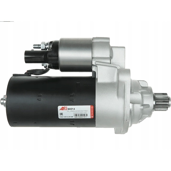 Indító, AS-PL, S0214, 2.2kW, 12V, 76x61.5mm, autókhoz