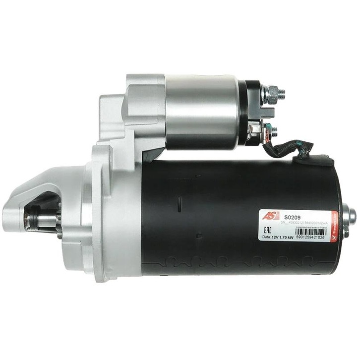 Indító AS-PL S0209, 12V, 9 fogas, 1,7 kW, 76x26 mm