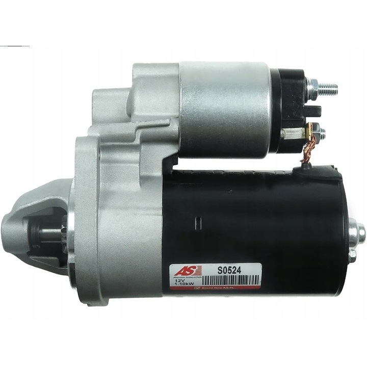 Indító, AS-PL, S0524, 9 fog, 12V, 1.1kW, 2 rögzítő furat