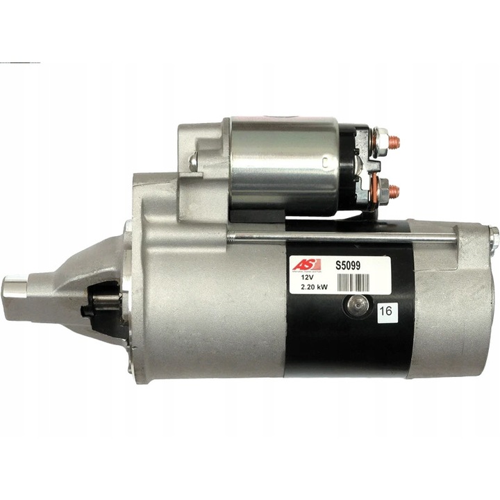 Autóindító AS-PL S5099, 2,20 kW, 9 fogú, 12V, 82 mm, óramutató járásával ellentétes, 3 rögzítőfurat